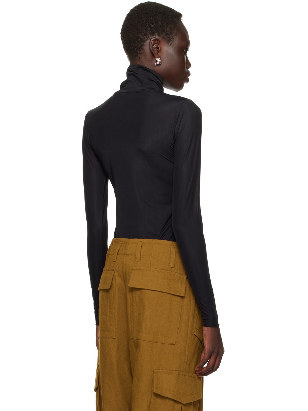 Black Sheer Turtleneck - 3