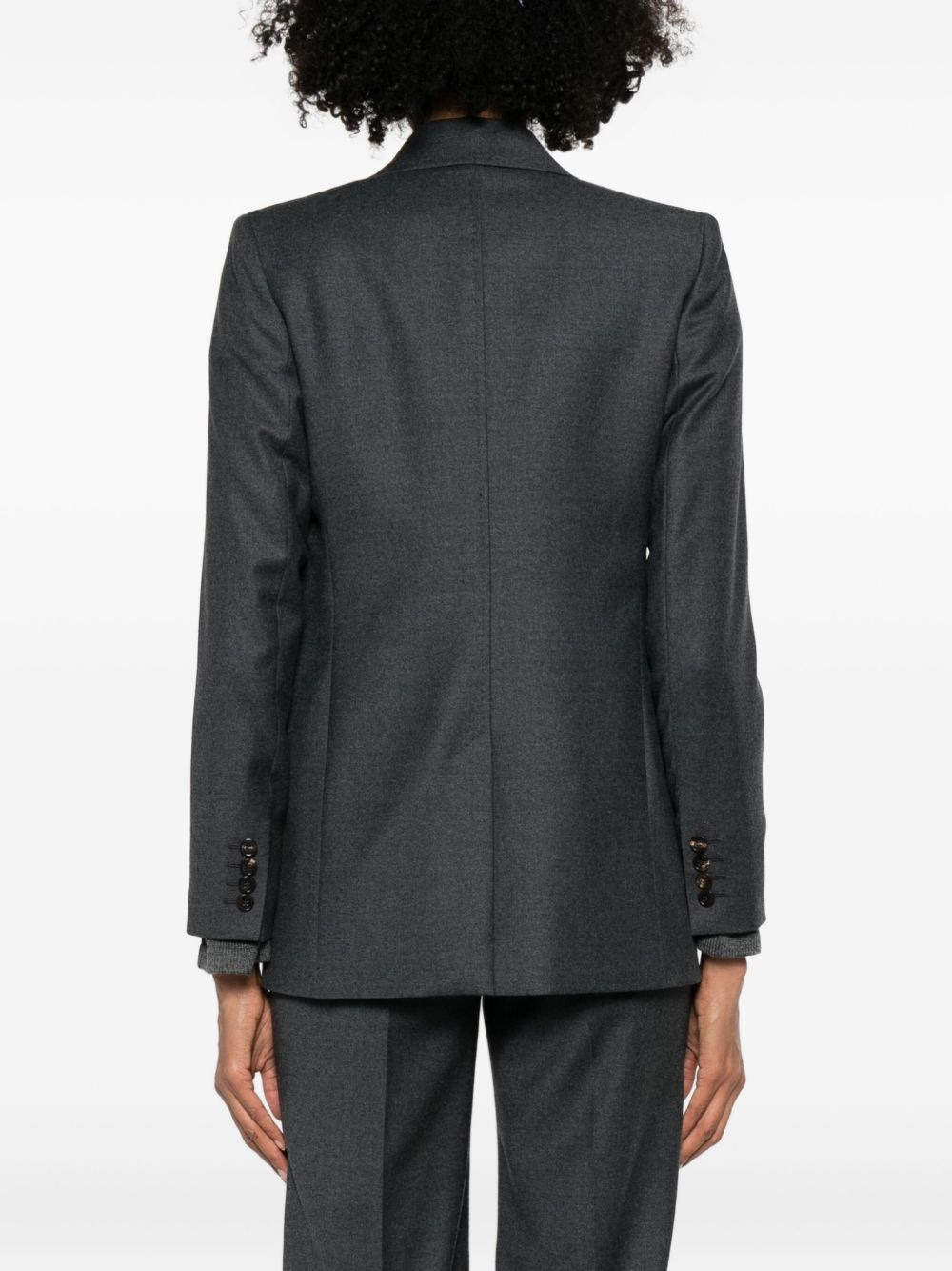 Single-breasted wool jacket - 4