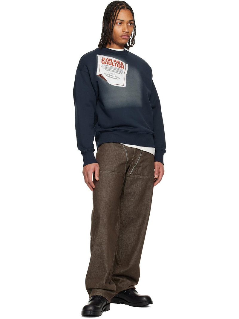 Jean Paul Gaultier Navy 'The Gaultier Label' Sweatshirt outlook