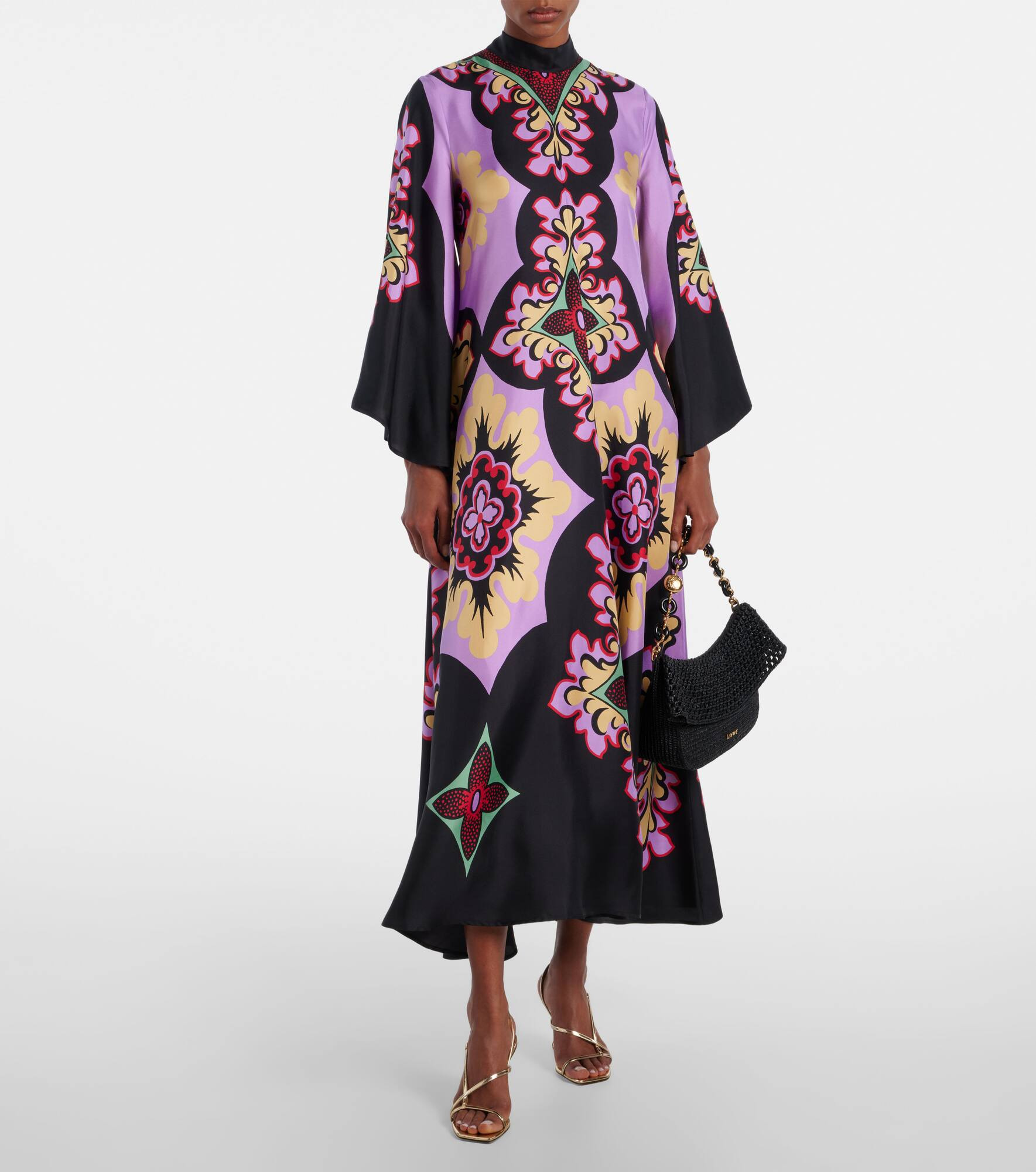 Palazzo Placée silk twill maxi dress - 2