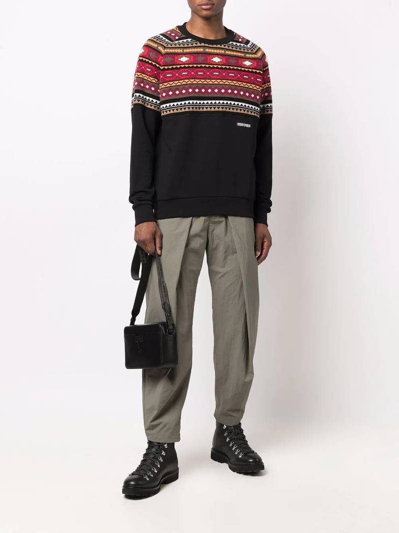 Marcelo Burlon County Of Milan folk-pattern sweatshirt outlook