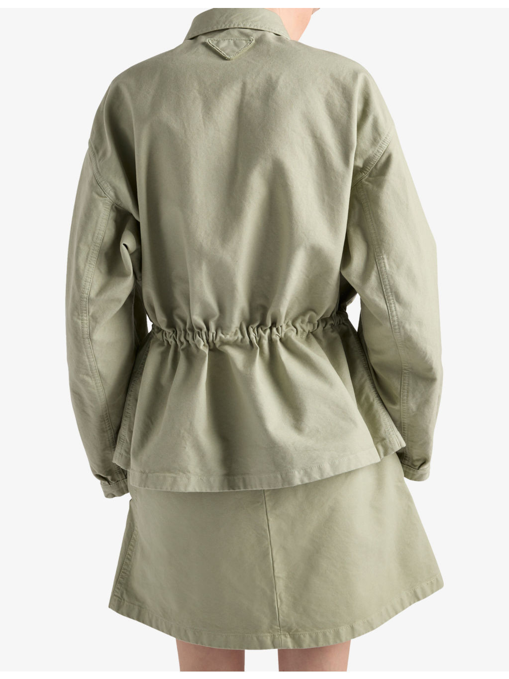 Flap-pocket drawstring-waist cotton-canvas jacket - 4