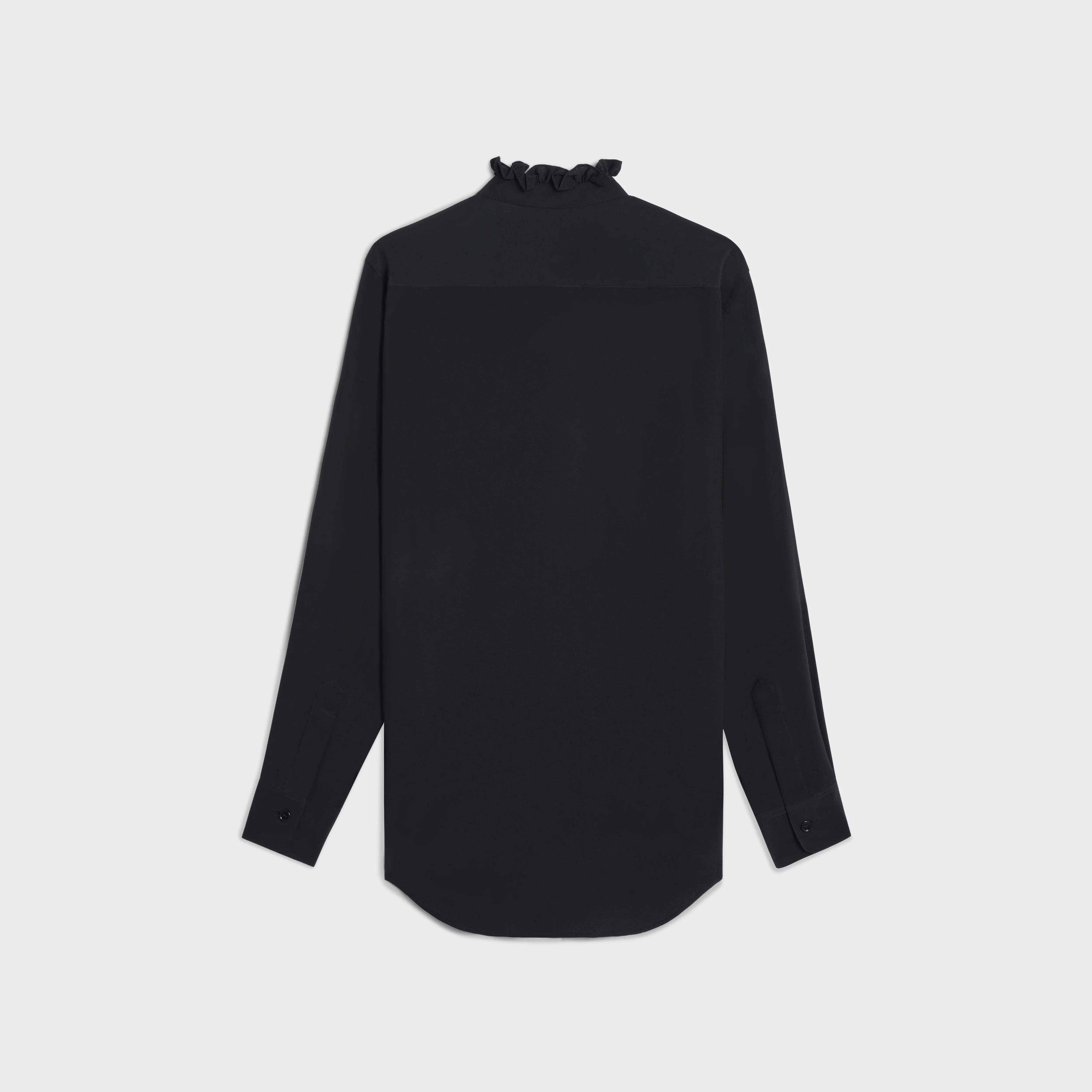 frilled Romy shirt in silk crepe and acetate - 2