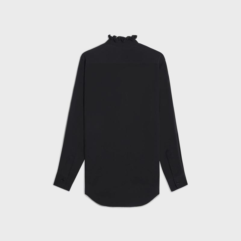 CELINE frilled Romy shirt in silk crepe and acetate outlook