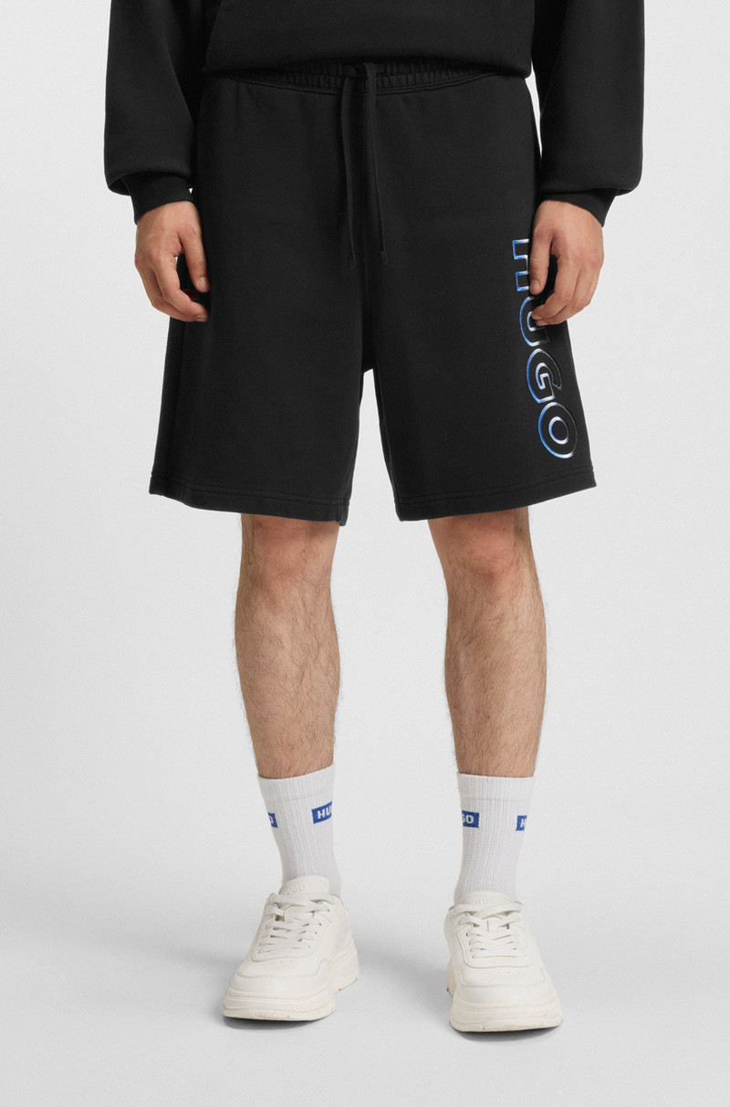 OMBRÉ-LOGO SHORTS IN COTTON TERRY 2