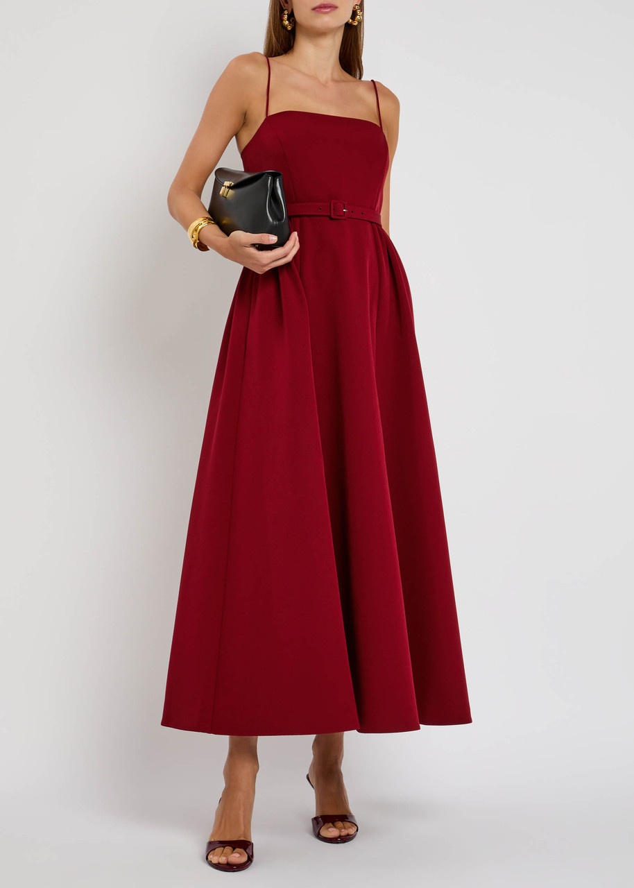 Roland Mouret Belted Stretch-crepe Maxi Dress - 4