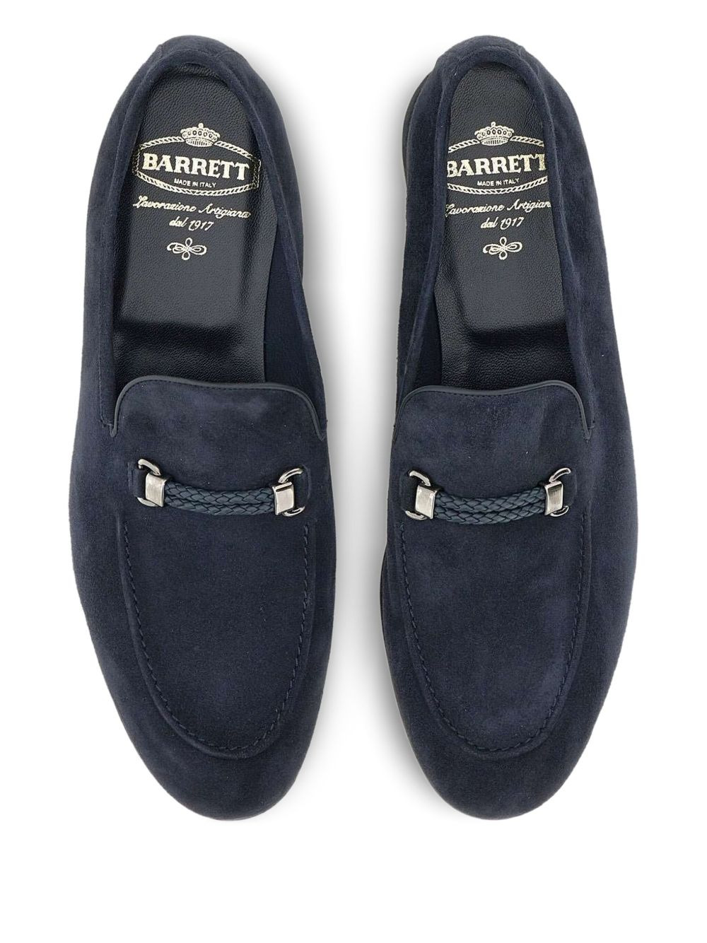 suede braided loafers - 4