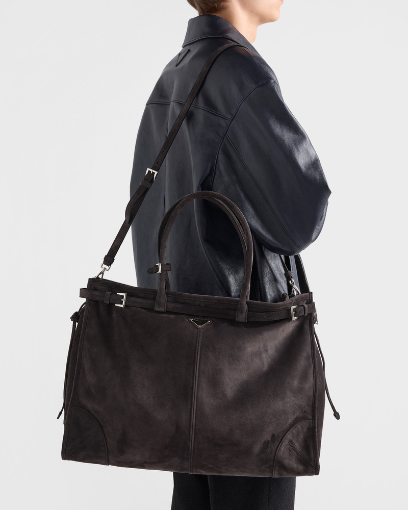 Prada Bonnie suede tote bag 9