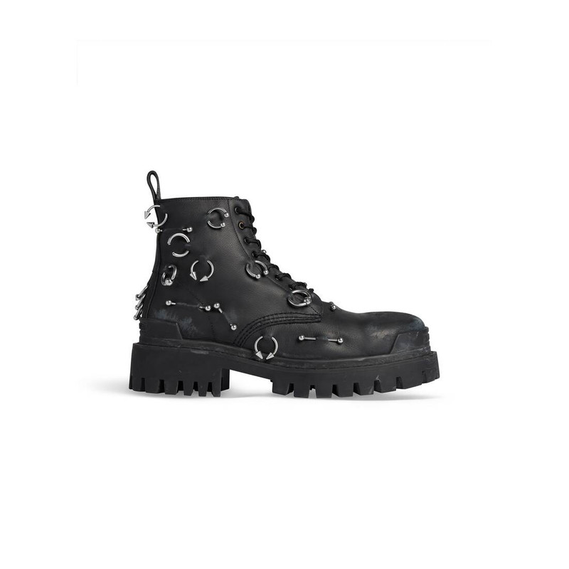 Men's Strike 20mm Boot With Piercings in Black 1