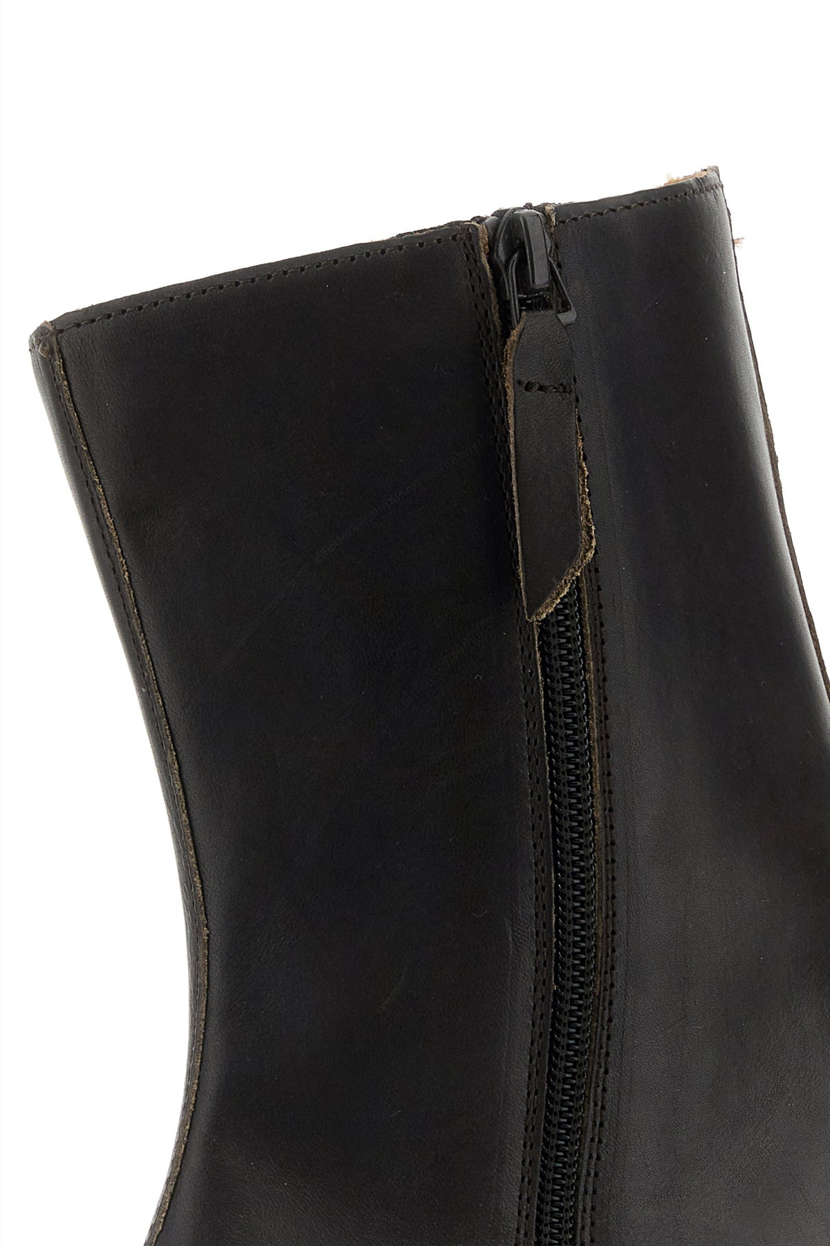 Chocolate leather Camion ankle boots - 4
