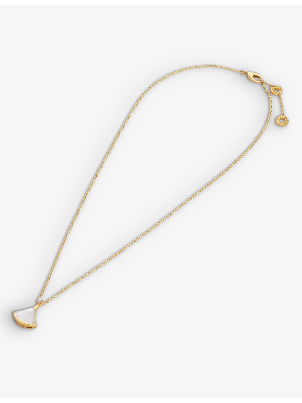 Divas' Dream 18ct yellow gold, mother-of-pearl and 0.03ct diamond pendant necklace - 2