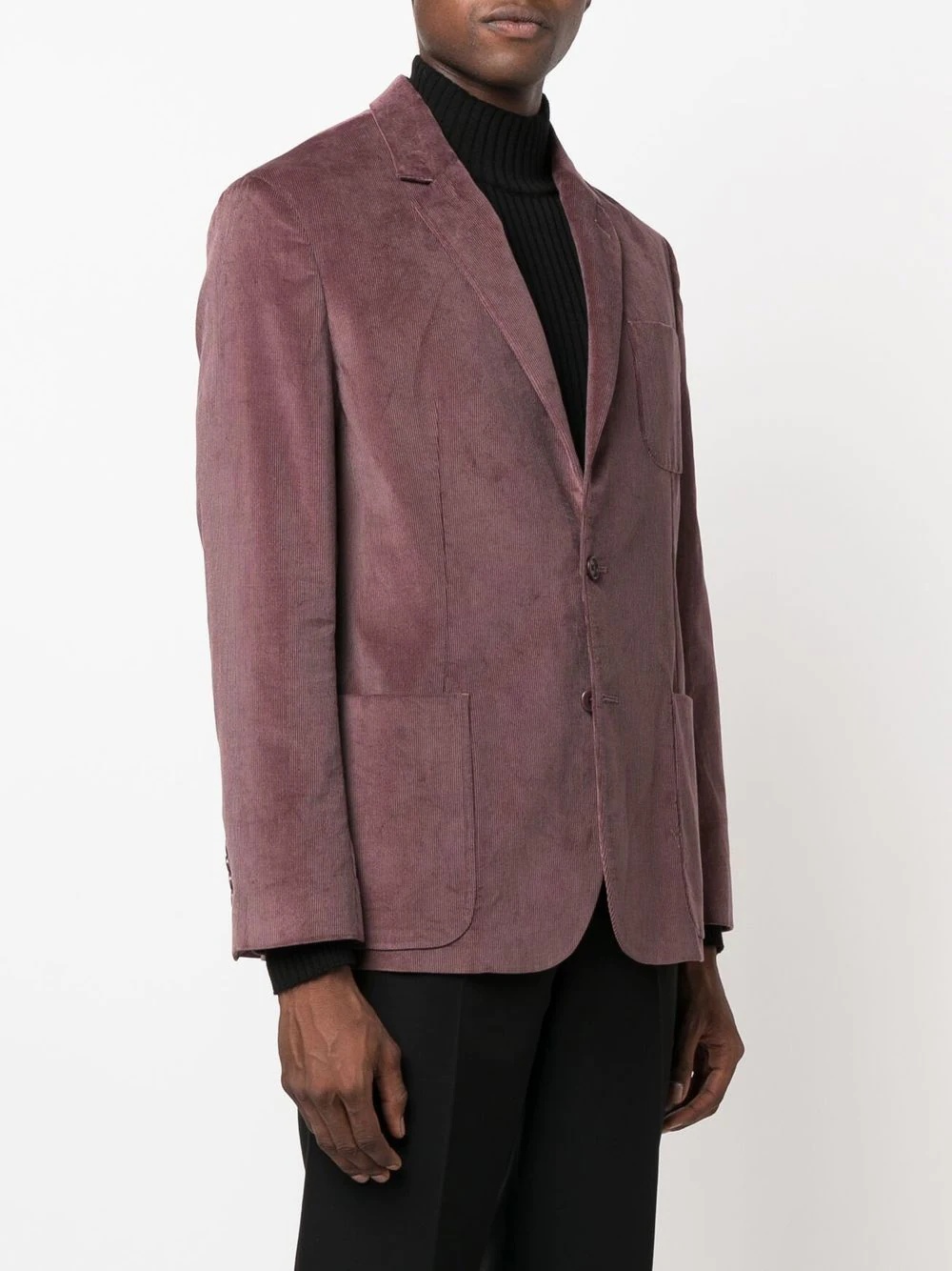 corduroy single-breasted blazer - 3