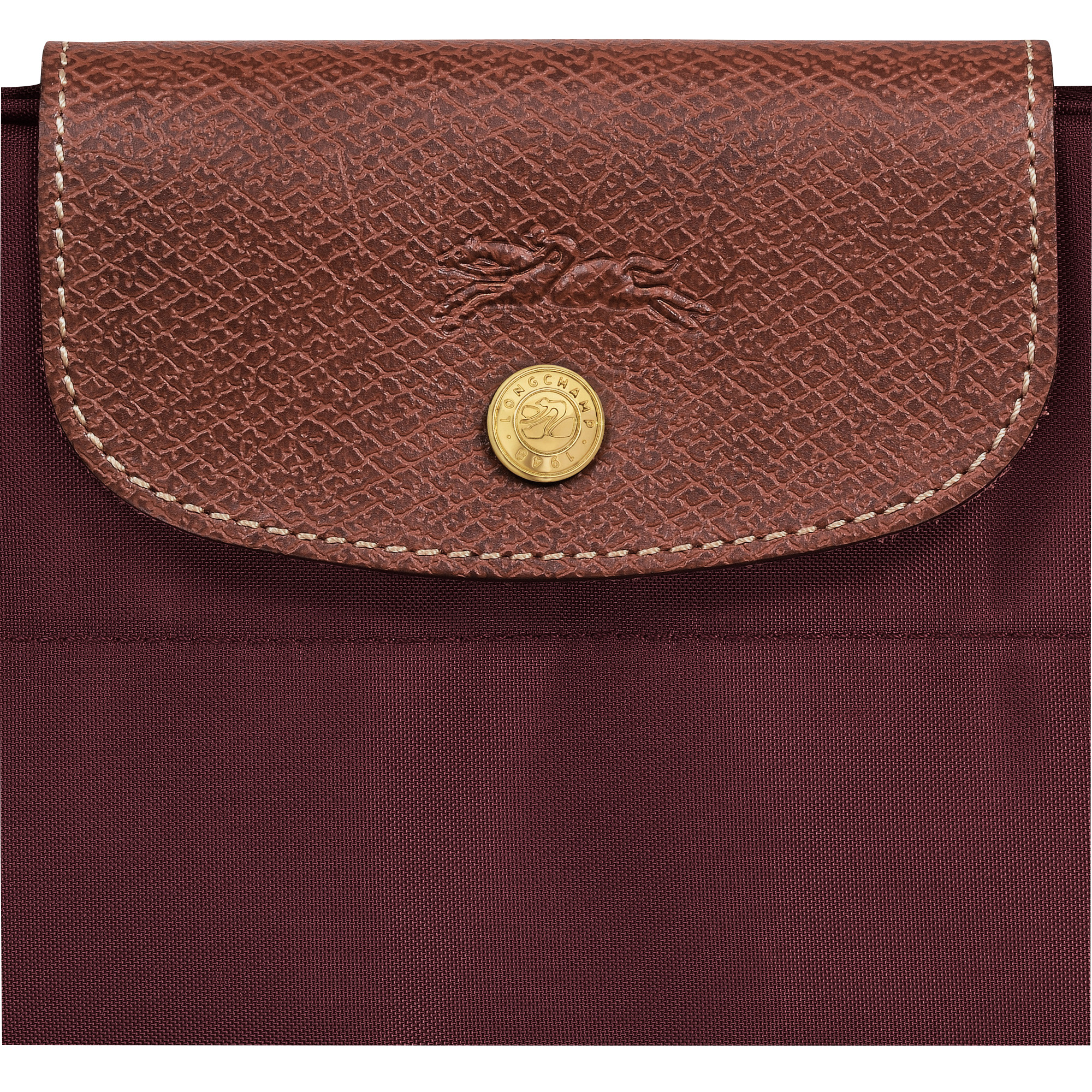 Le Pliage M Tote bag Burgundy - Canvas - 6
