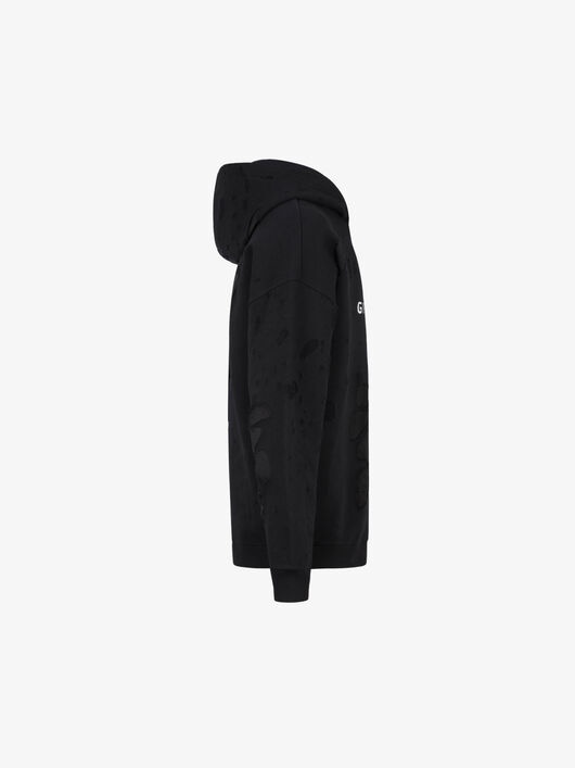 GIVENCHY PARIS DESTROYED HOODIE - 5