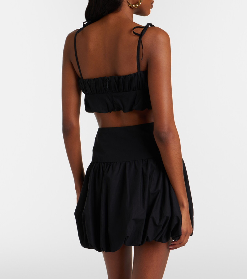 Pelea ruched cotton crop top 4