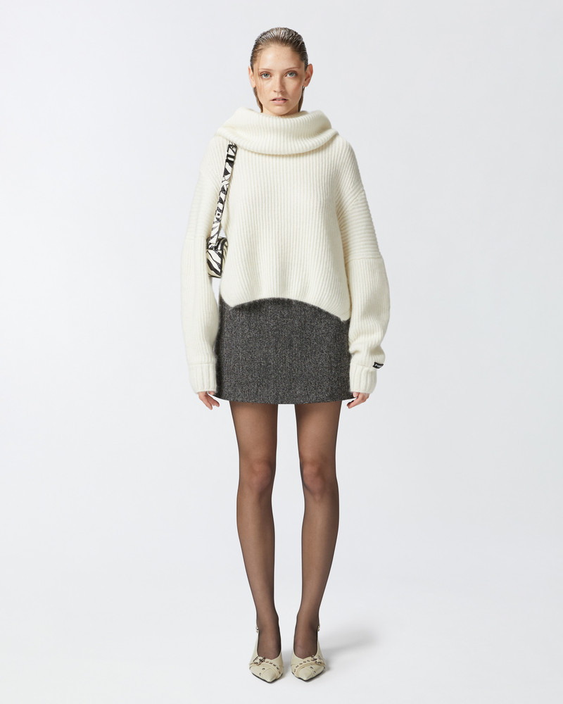 RIBBED PULLOVER WITH LARGE FOLD-OVER NECK 3