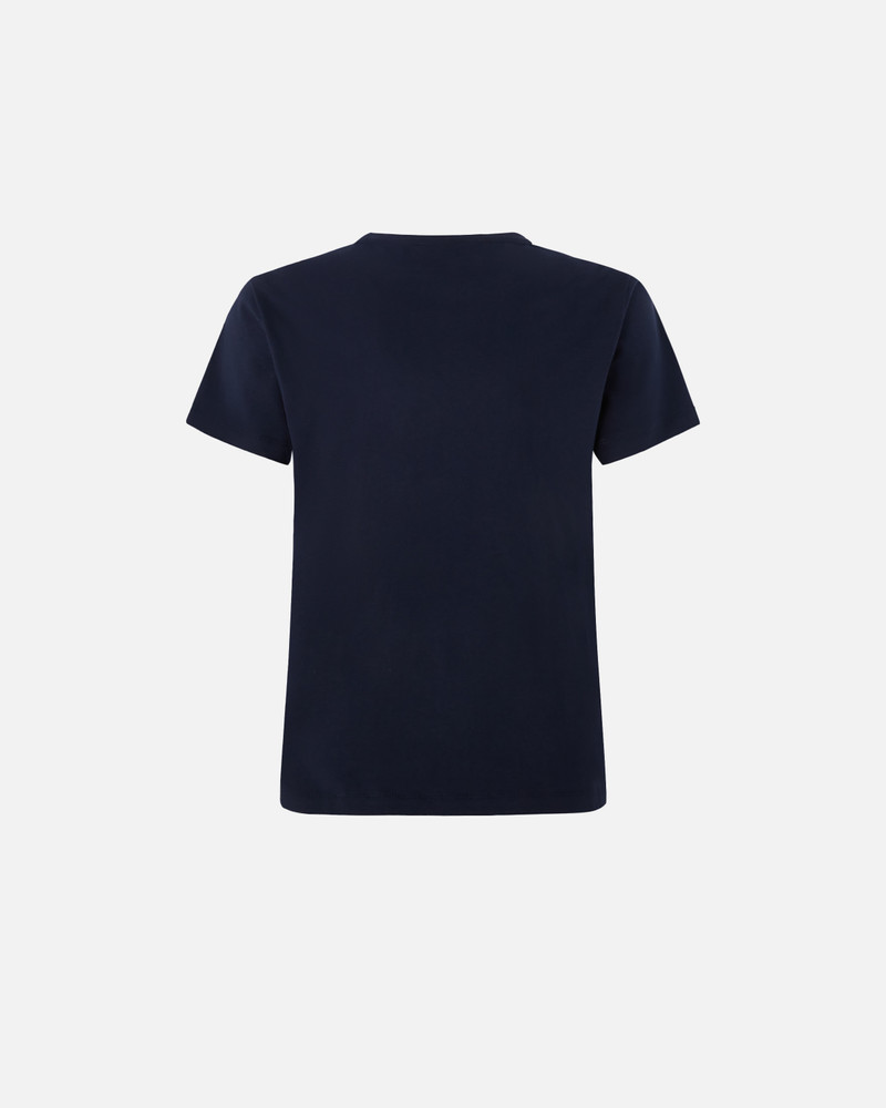 PINKO T-SHIRT WITH CRYSTAL-EMBROIDERED LOVE BIRDS LOGO outlook