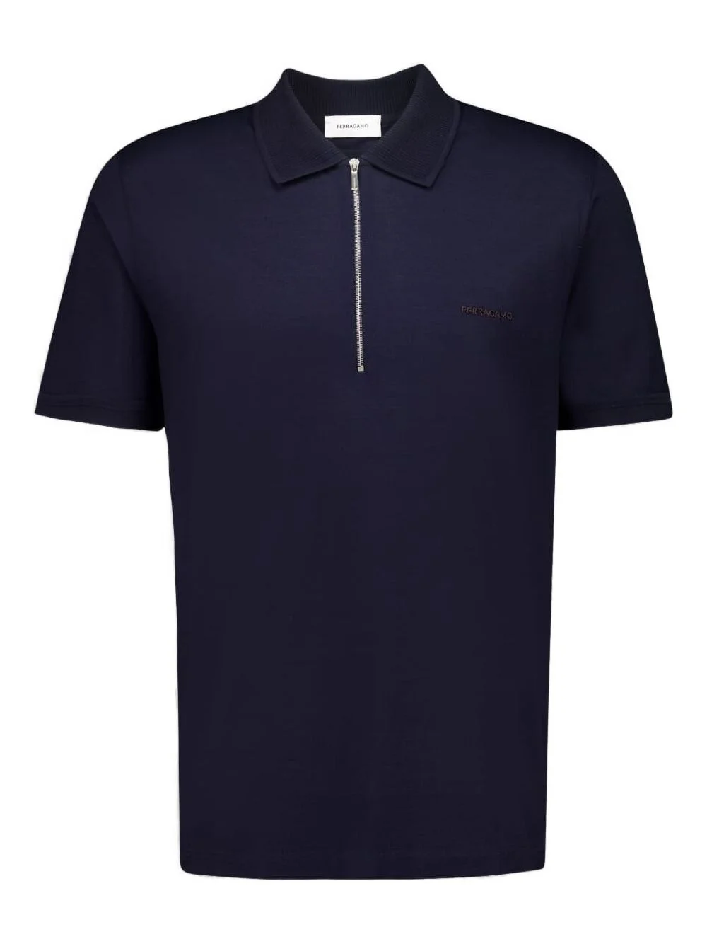 half-zip cotton polo shirt - 1