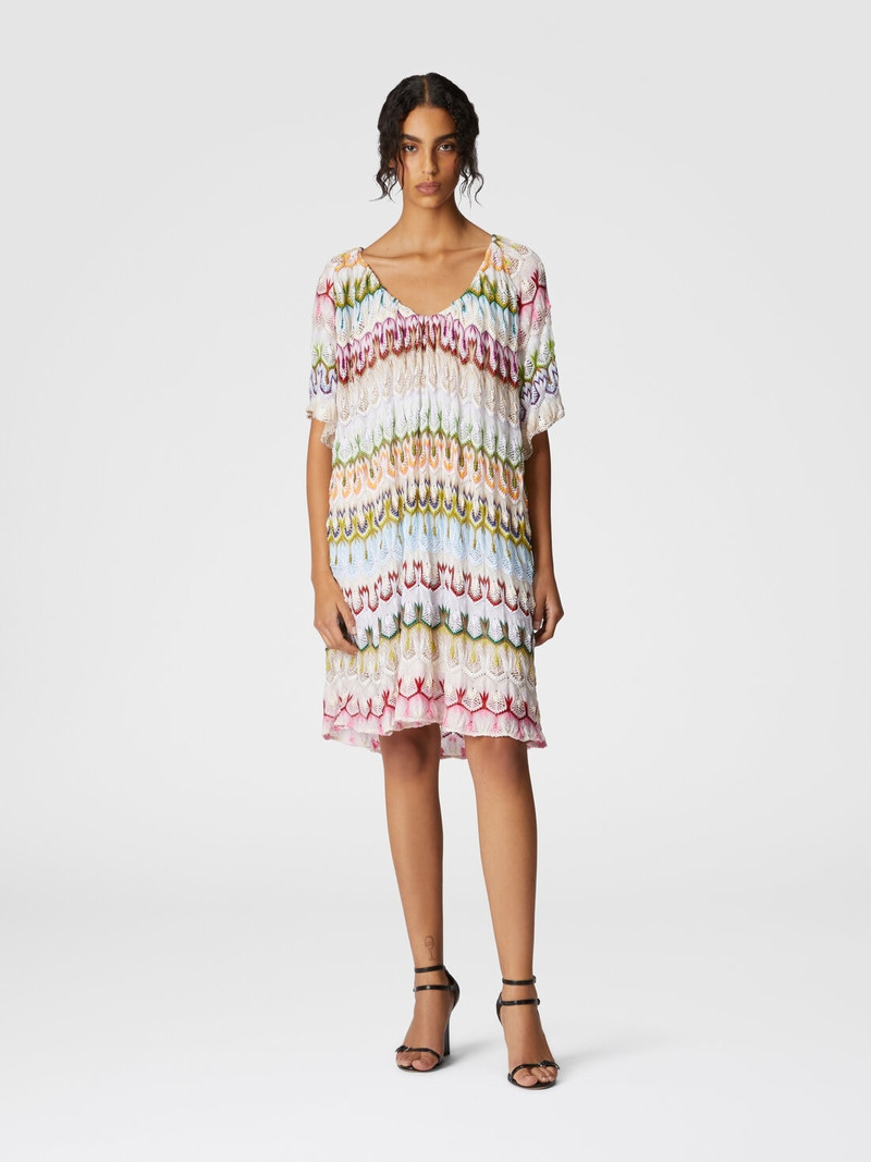 Missoni Short dress with V-neck in lace outlook