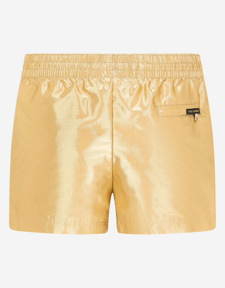 Short swim trunks with metal DG logo - 3