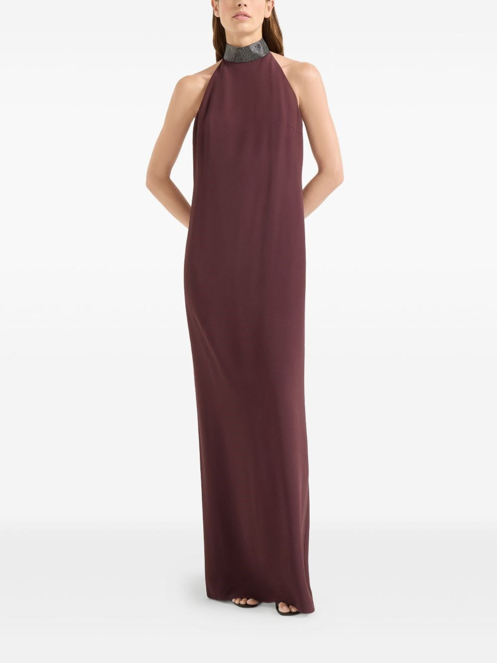 Silk blend maxi dress - 4
