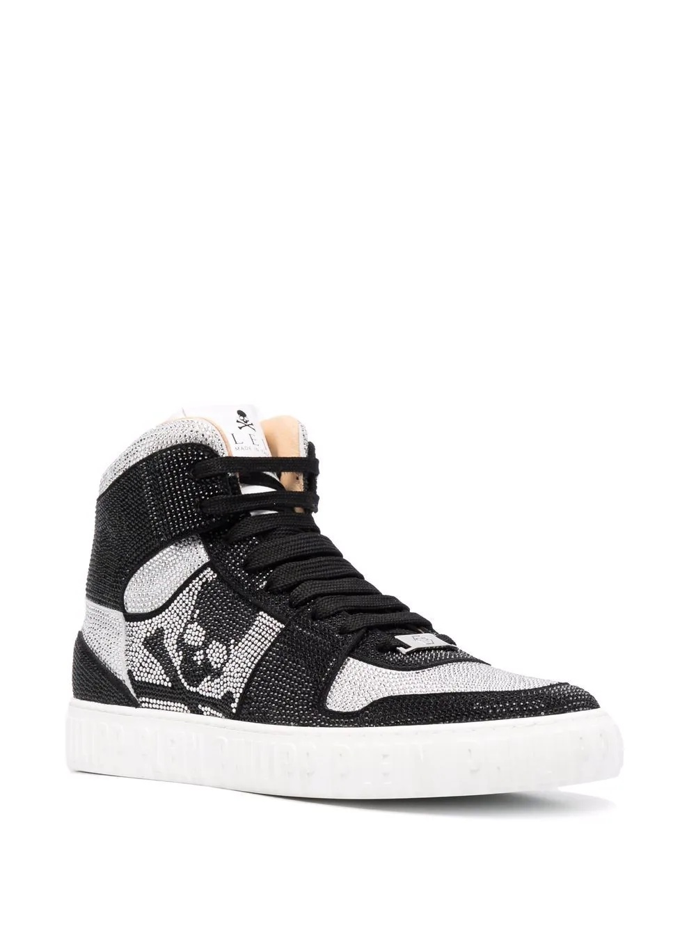 crystal-embellished high-top sneakers - 3