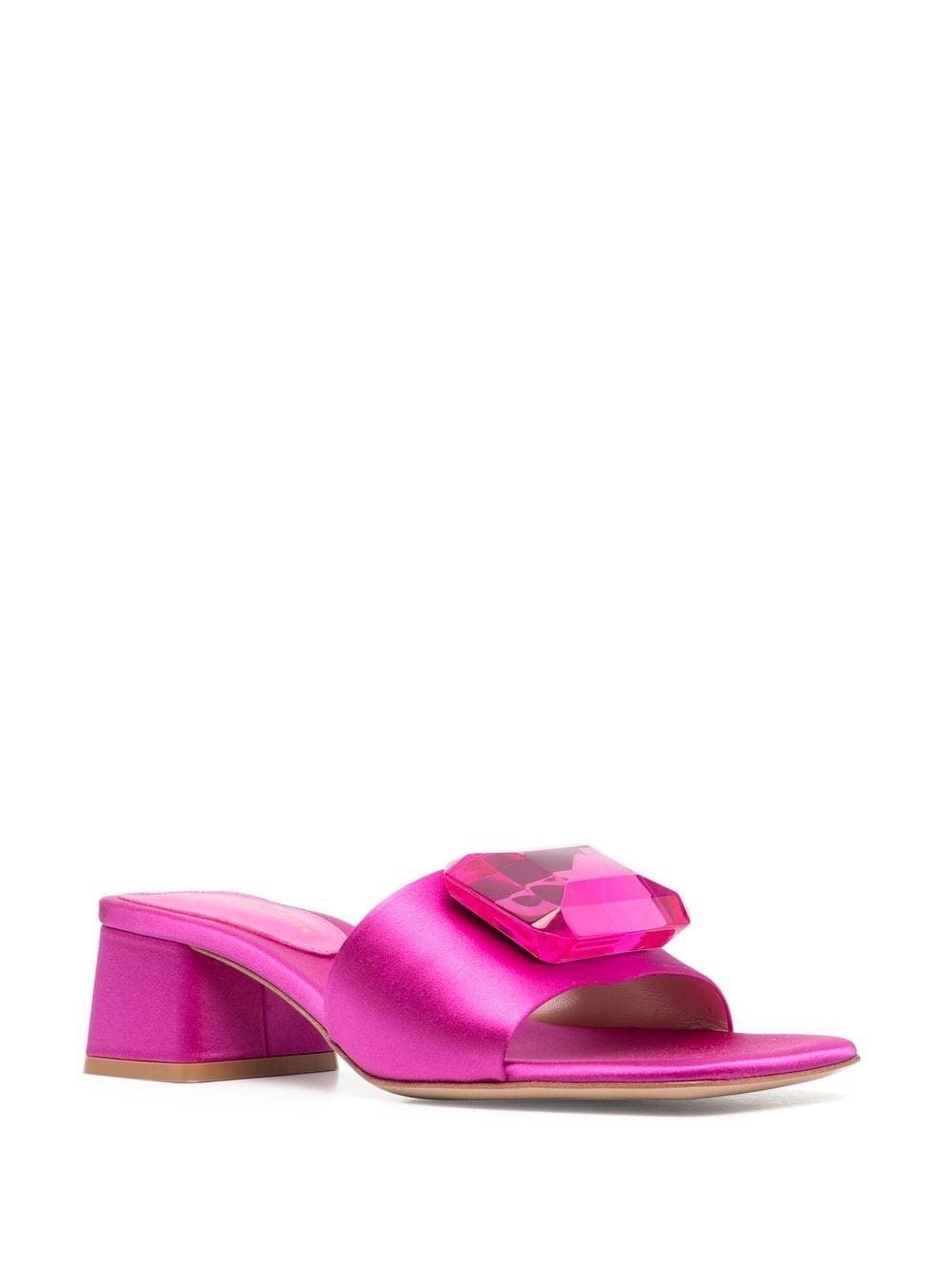 Jaipur 50mm embellished satin mules - 2