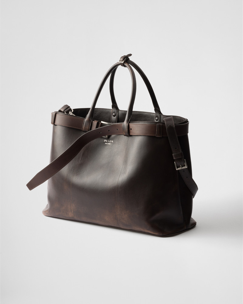 Prada Buckle nappa leather bag with belt 3