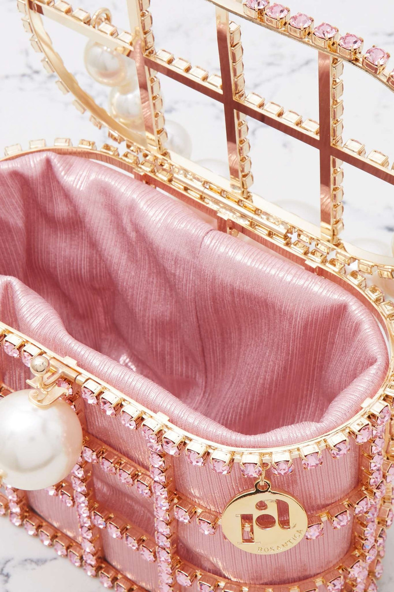 Holli embellished gold-tone and taffeta tote 5