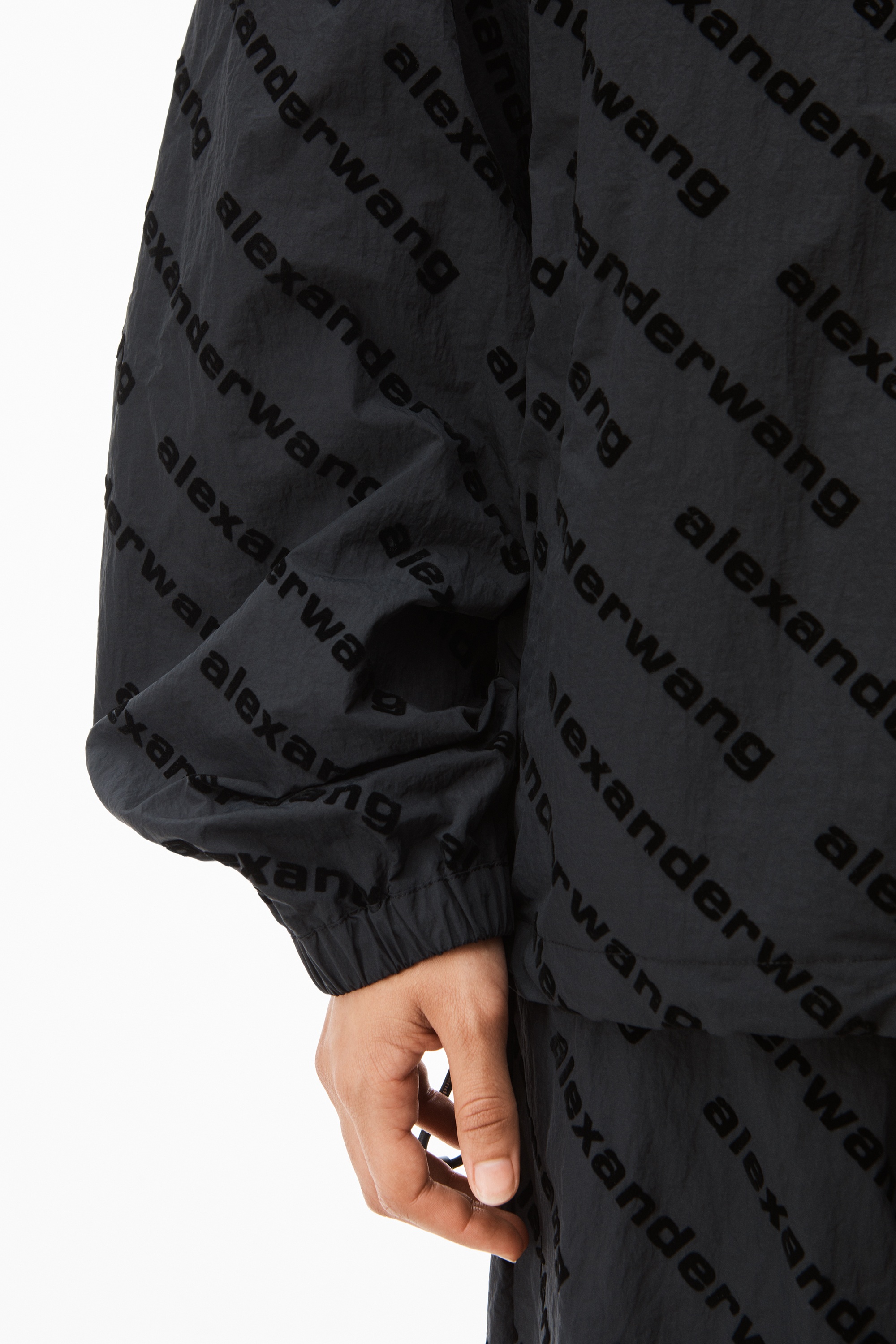 LOGO TRACK JACKET IN CRINKLE NYLON - 7