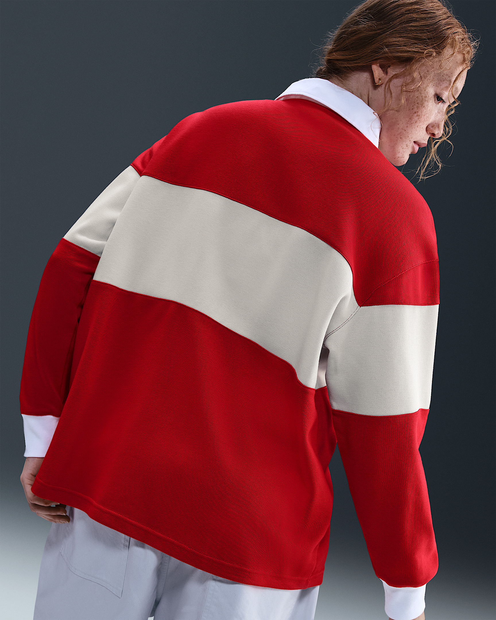 Nike Sportswear Women's Long-Sleeve Graphic Polo Top - 2