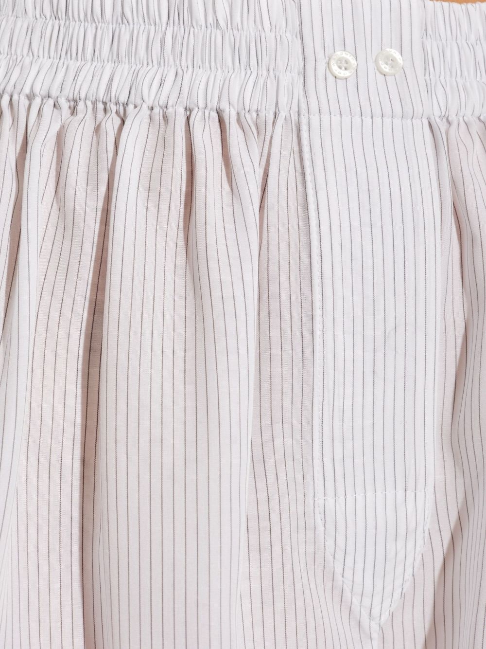 pinstripe elastic-waist shorts - 5