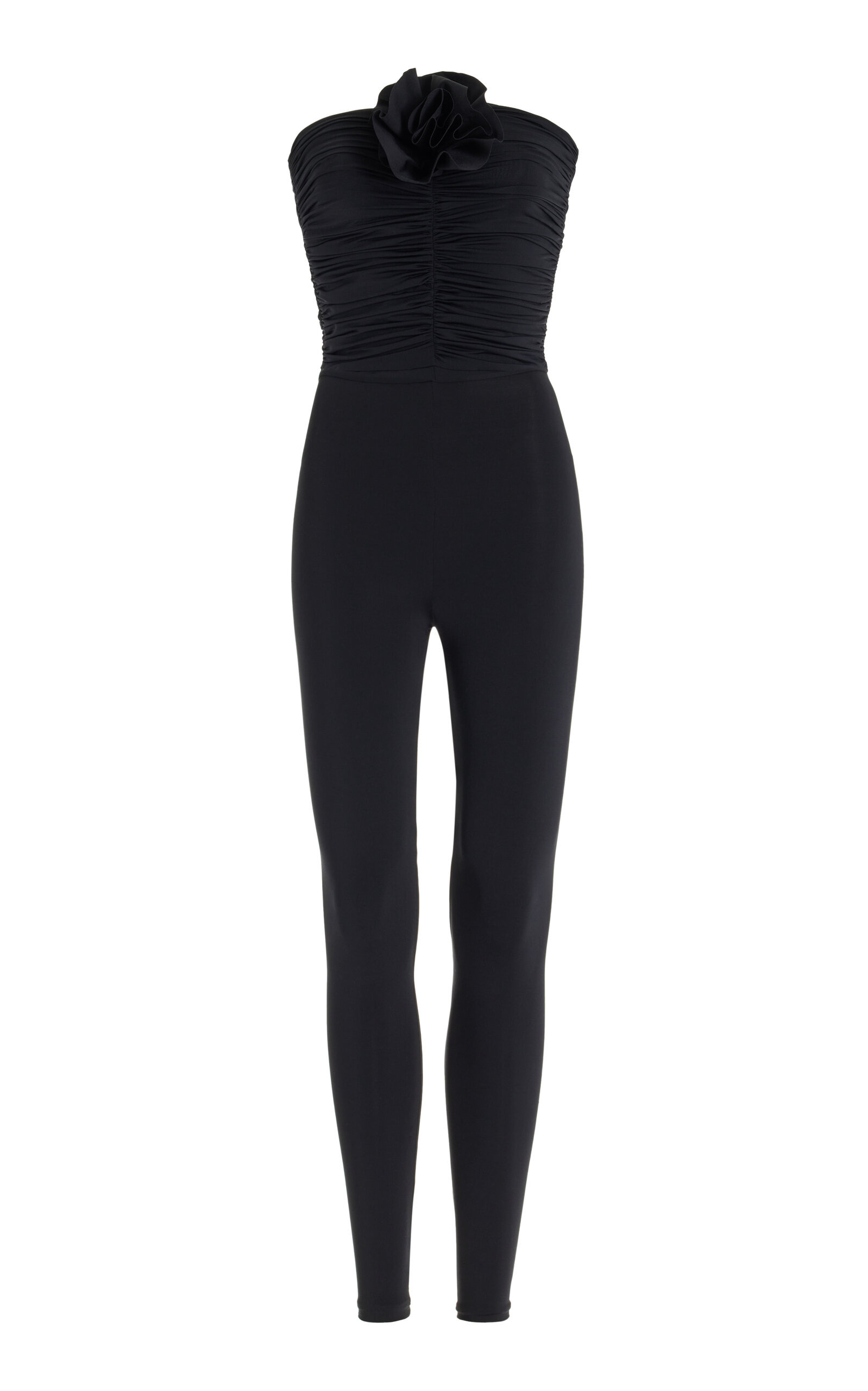 Matuna Floral-Appliquéd Strapless Jumpsuit black - 1