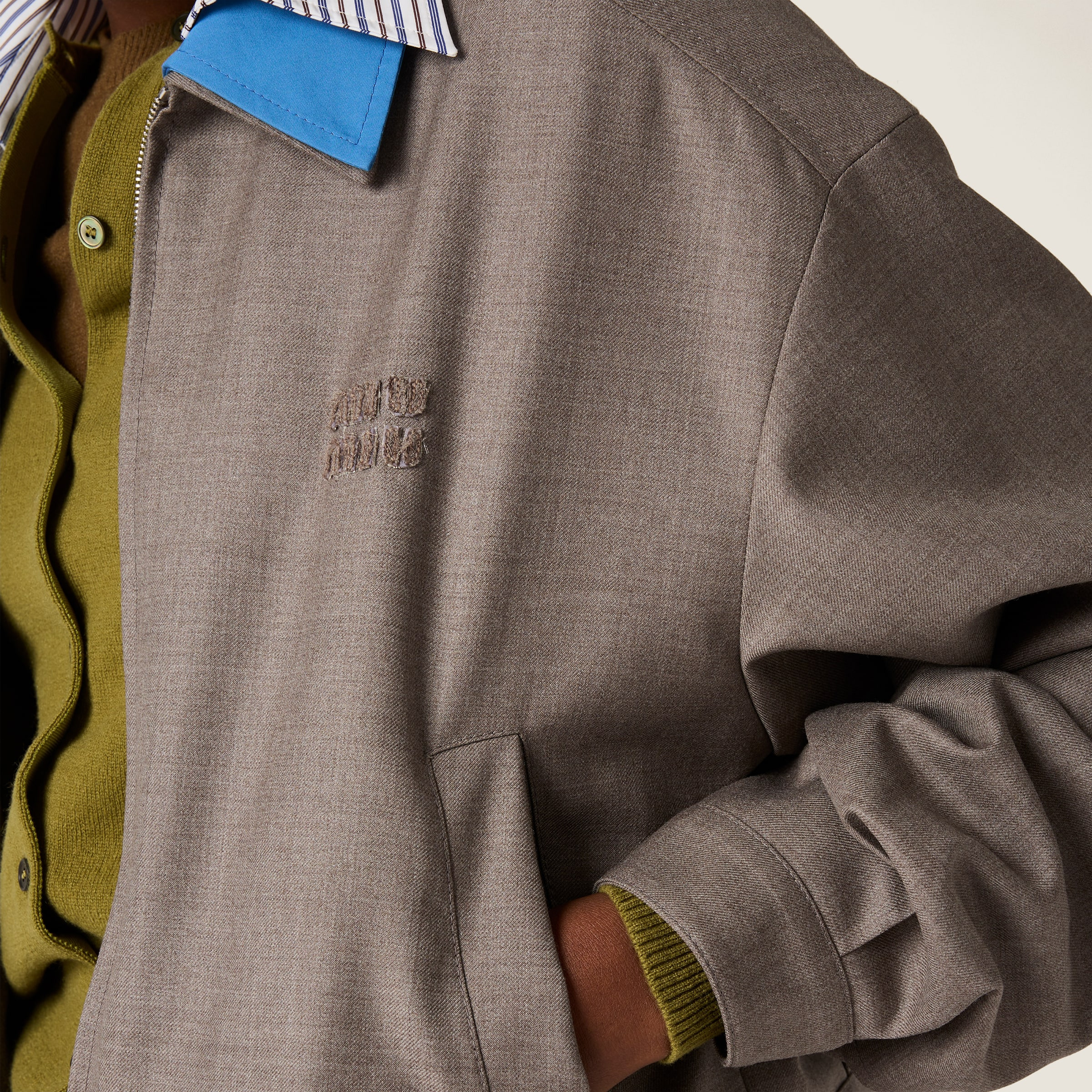 Gabardine blouson jacket - 4