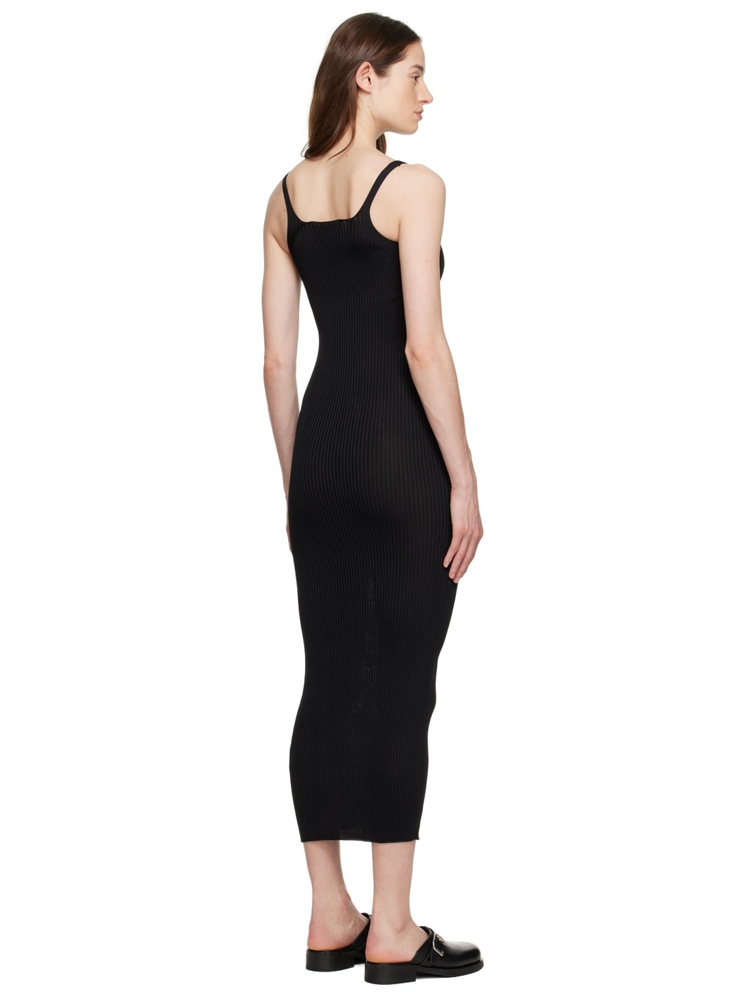 Black Singlet Midi Dress - 3