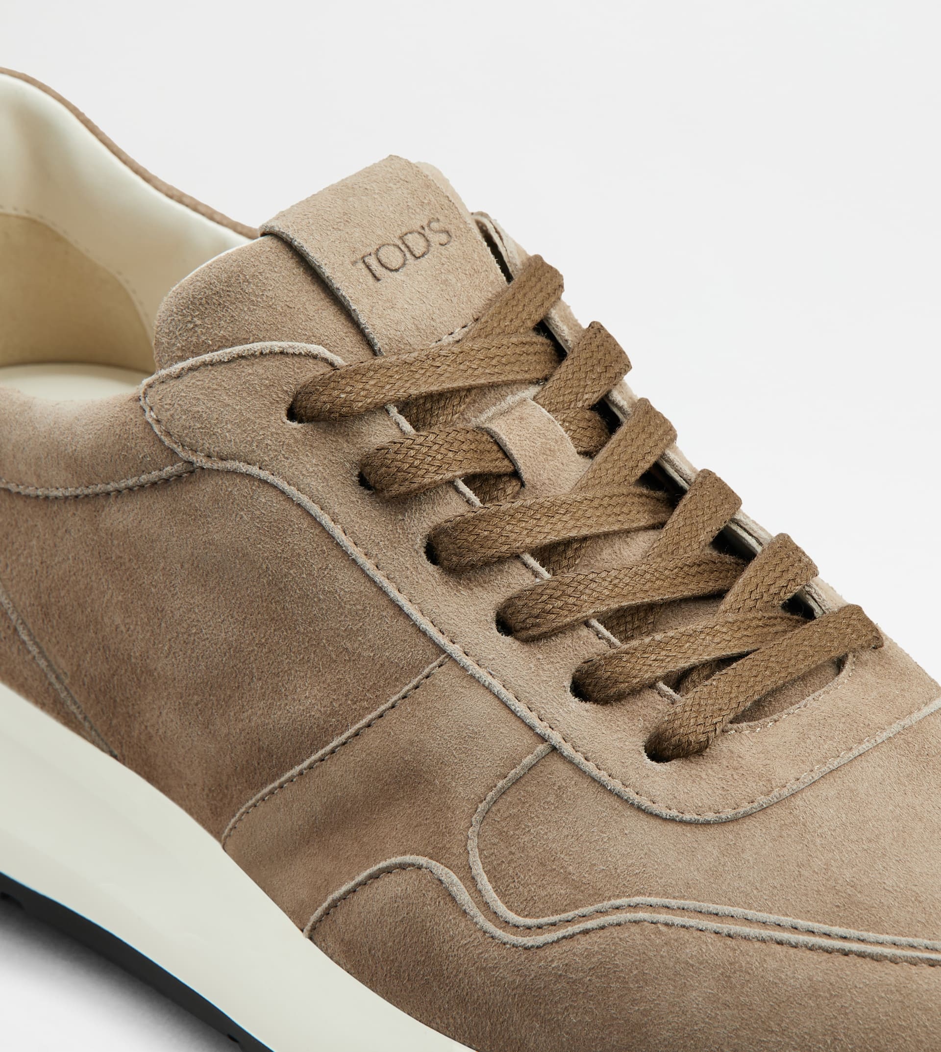 SNEAKERS IN SUEDE - BROWN - 5