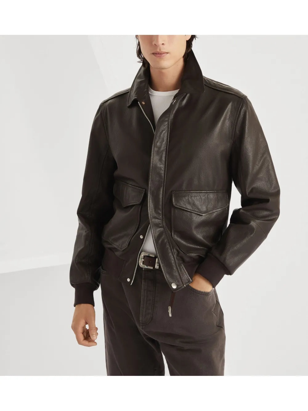 AVIATOR LEATHER JACKET - 3
