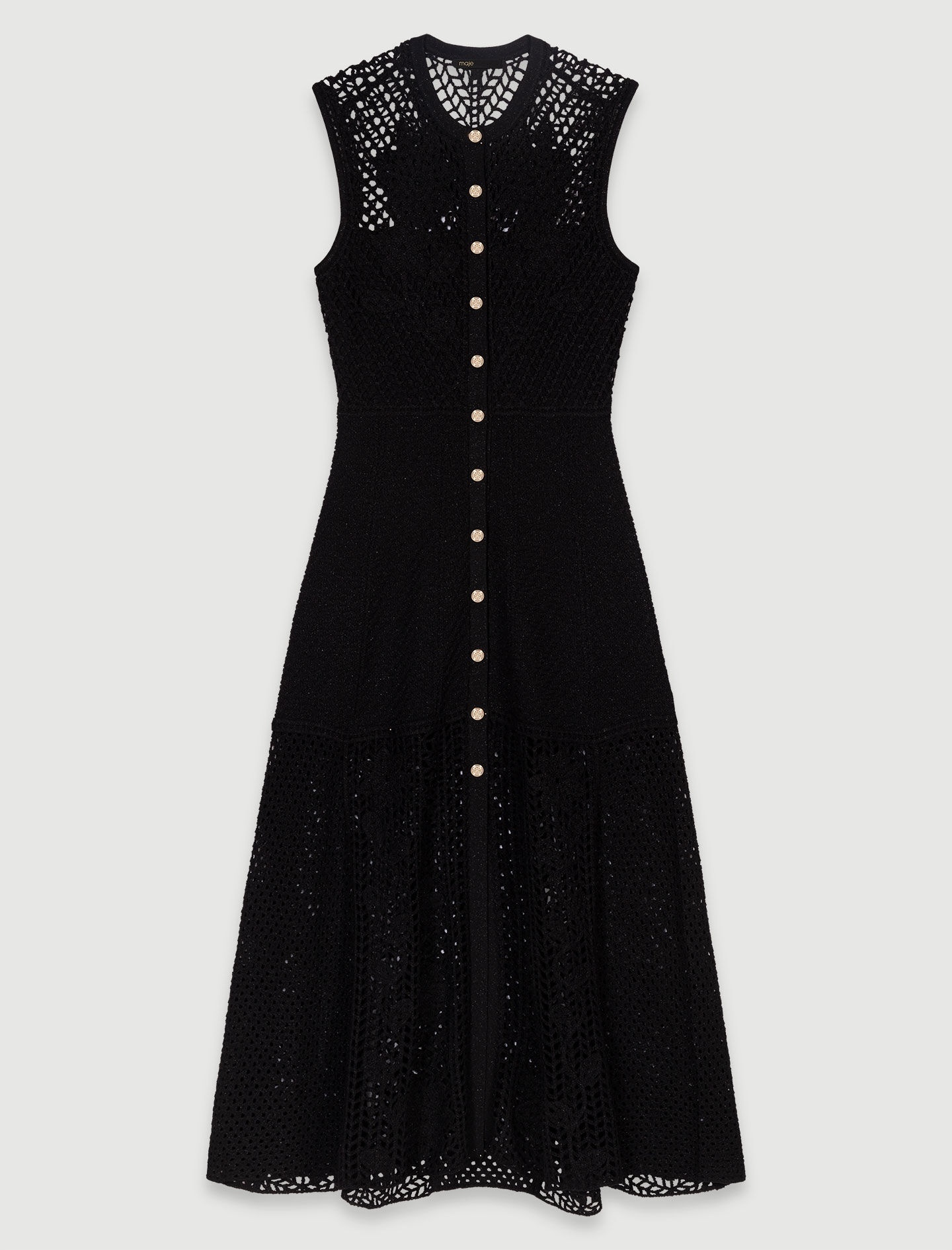 Crochet-knit maxi dress - 1