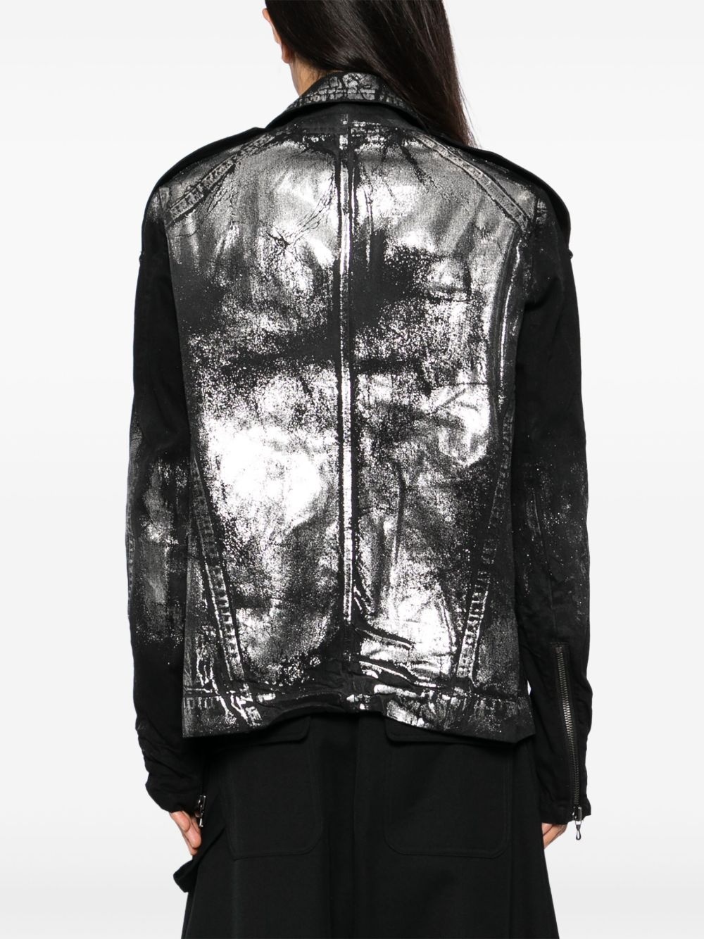cotton biker jacket - 4