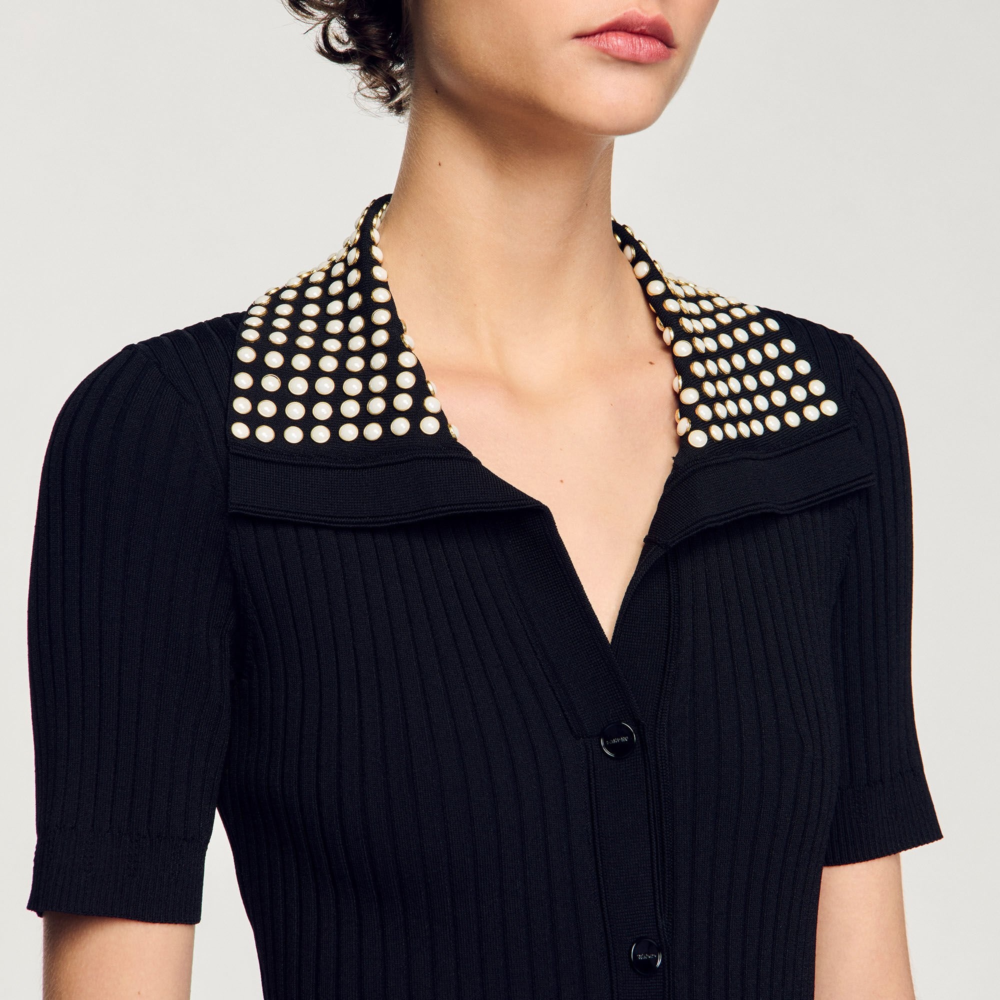 KNIT MAXI DRESS WITH STUDS - 3
