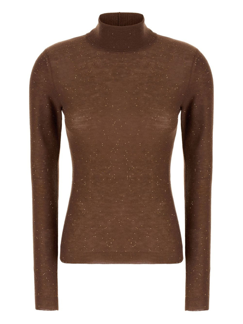 turtleneck sequin-embellished sweater 1