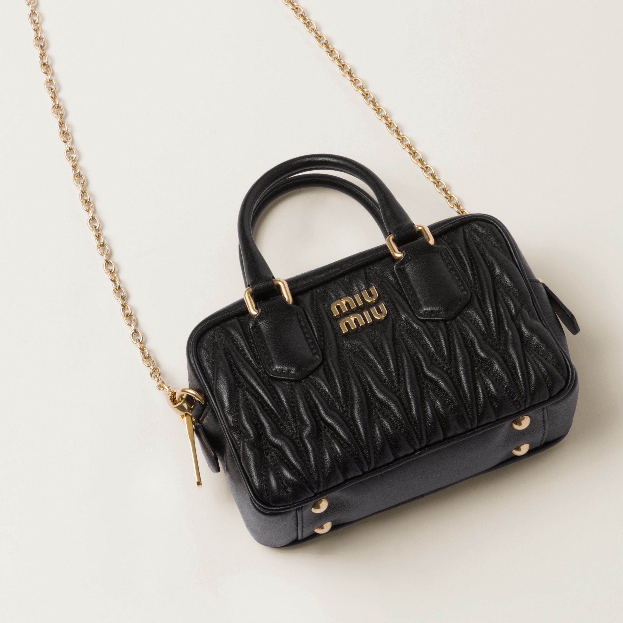 Matelassé nappa leather top-handle mini-bag - 7