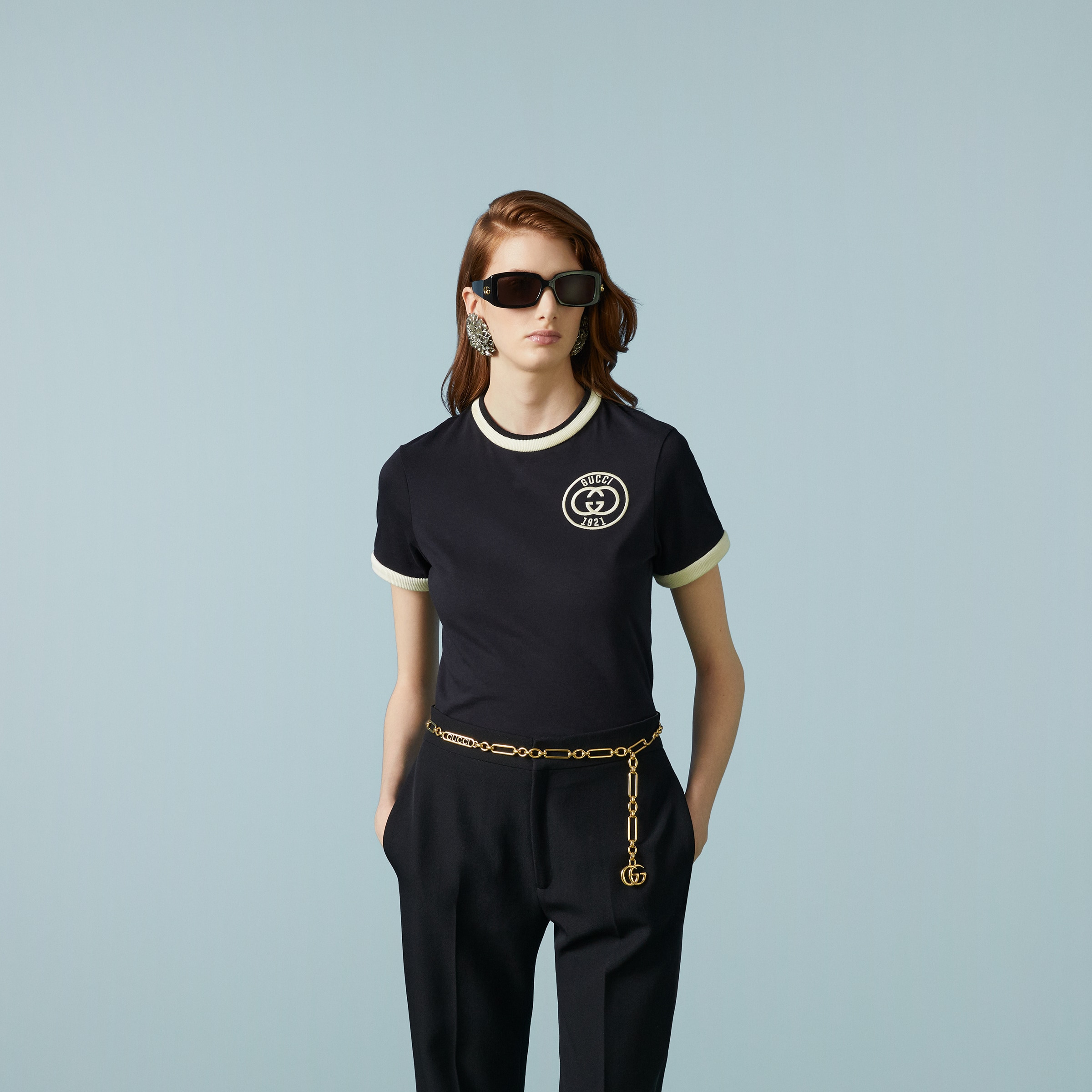 Cotton jersey T-shirt with embroidery - 7