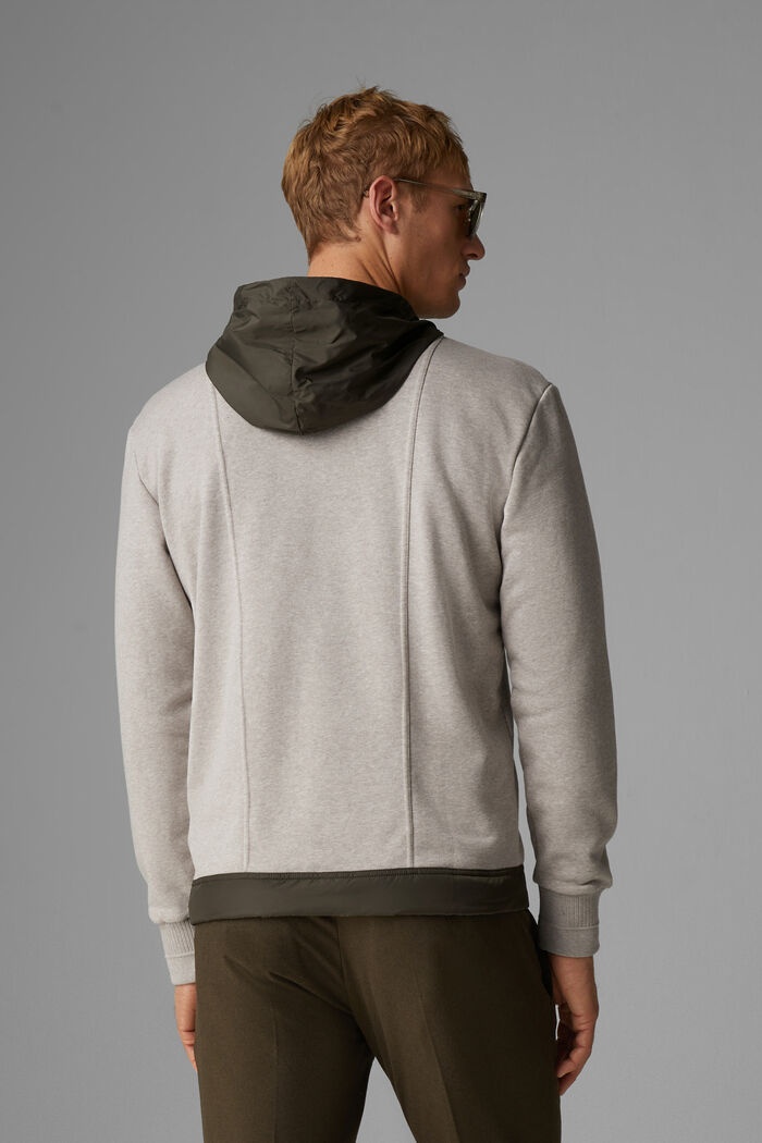 York Hoodie sweatshirt jacket in Beige/Olive green - 3