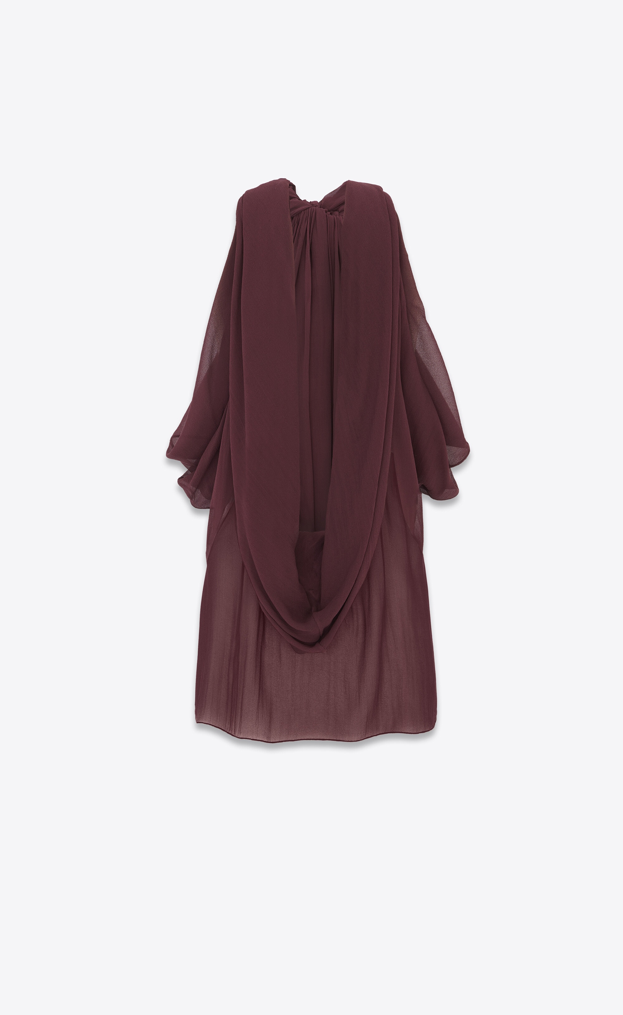 lavallière-neck blouse in silk muslin crepe - 2