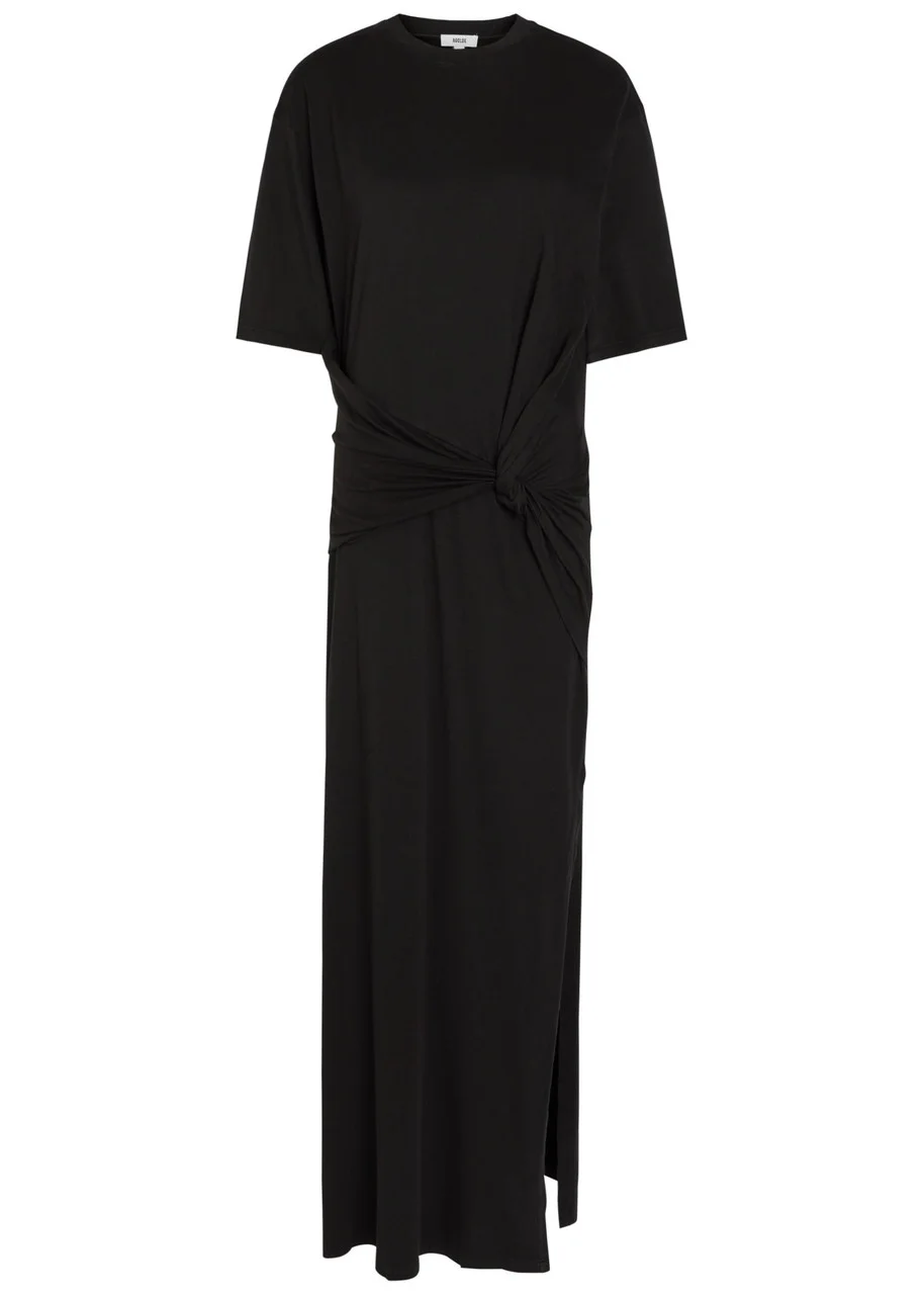 Agolde Zanna Gathered Cotton Maxi T-shirt Dress - 1