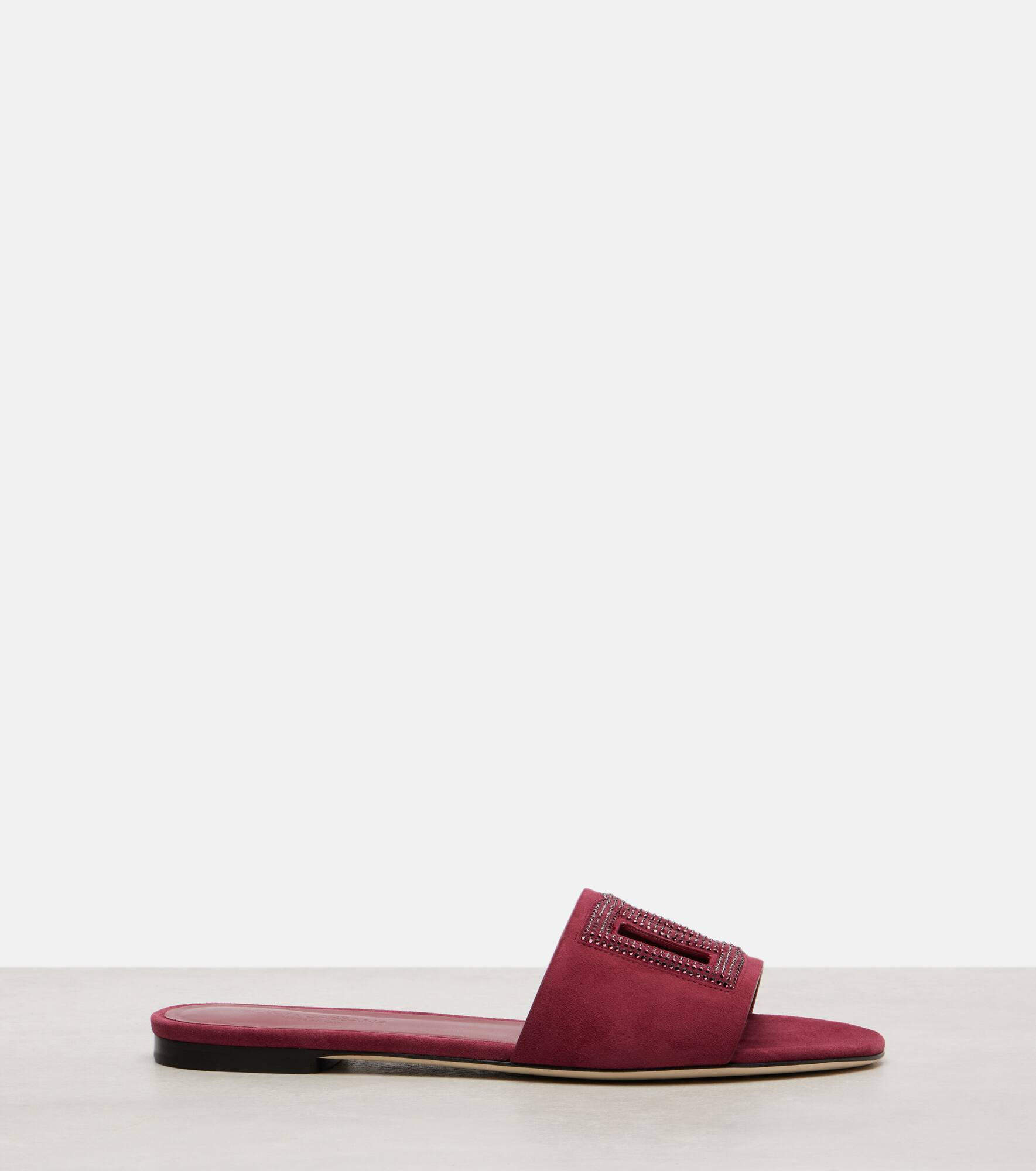 DG crystal-embellished suede slides - 4