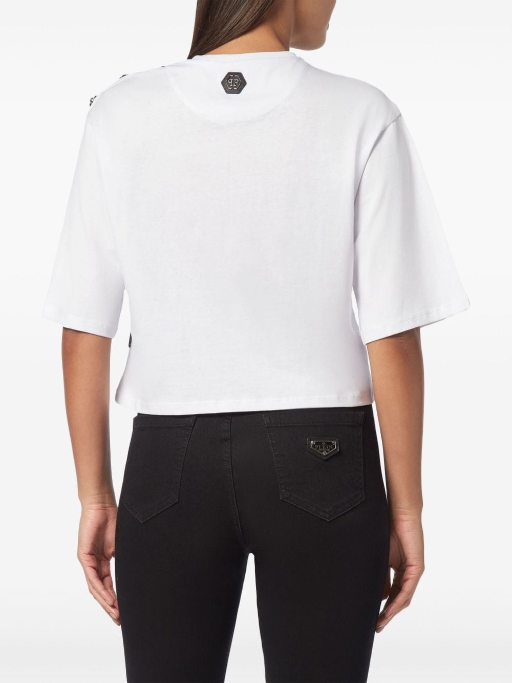 cropped round-neck T-shirt - 4