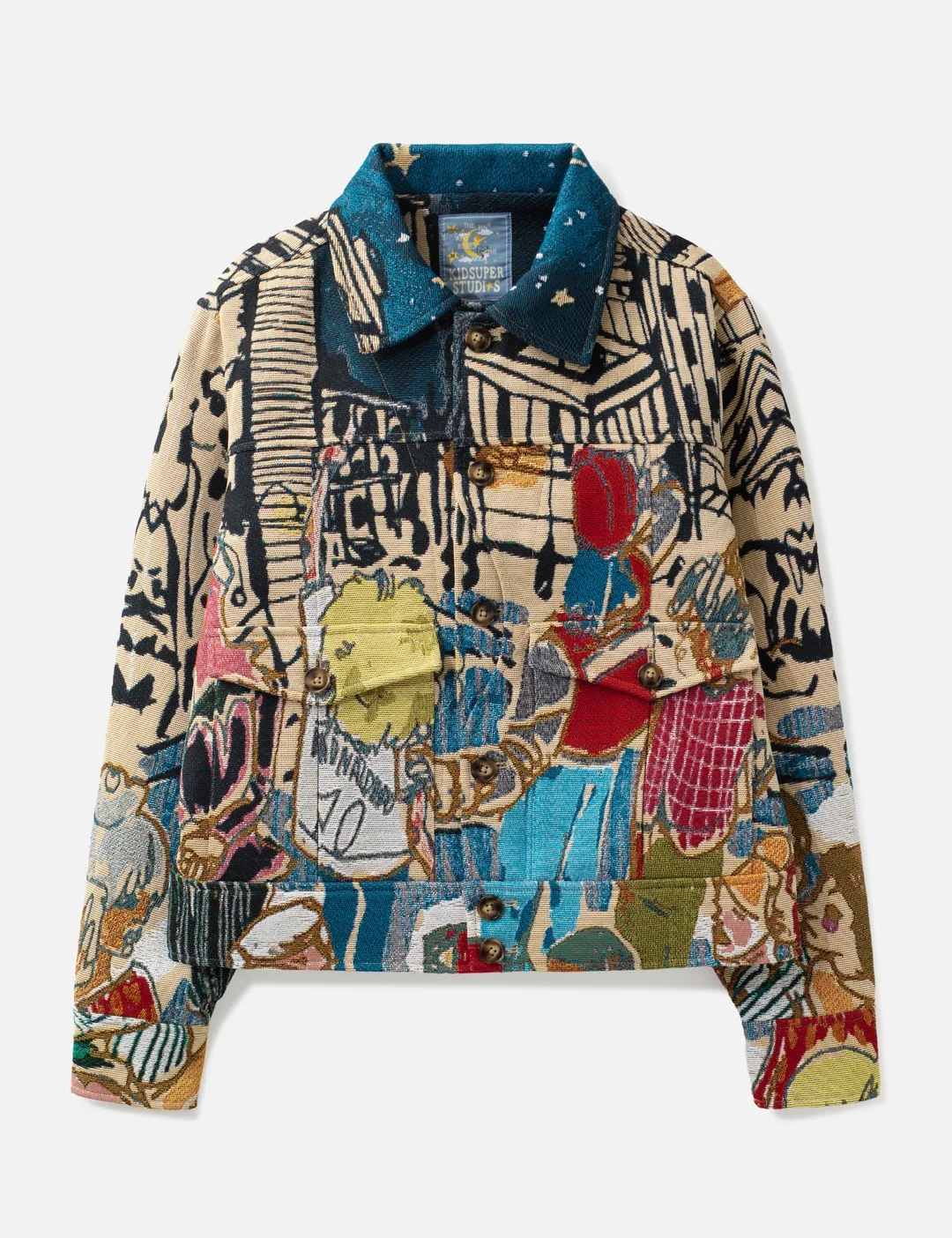 JACQUARD POCKET DETAIL JACKET - 1