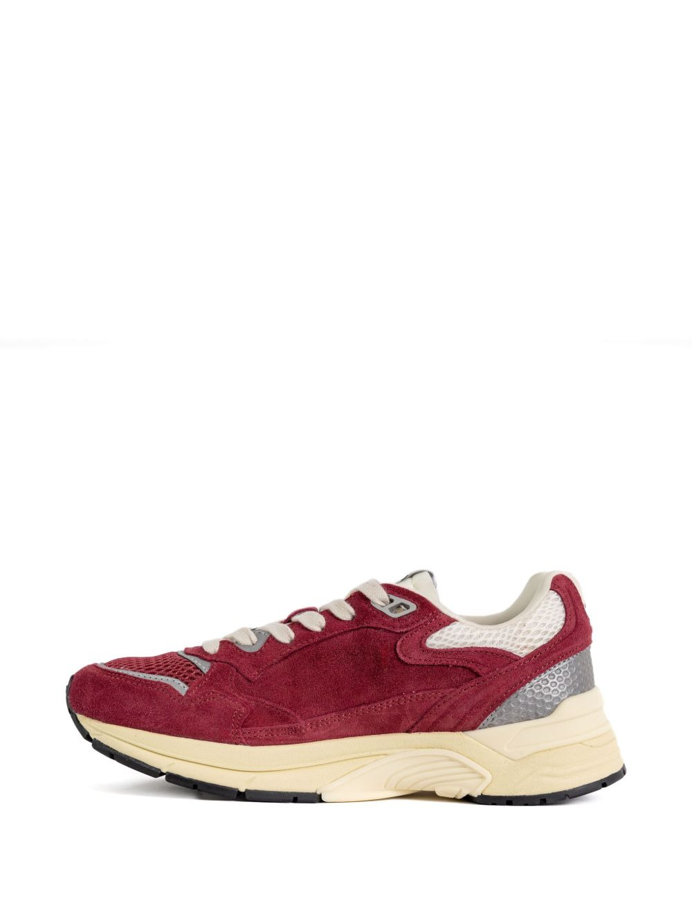 suede-panel mesh-upper sneakers - 3